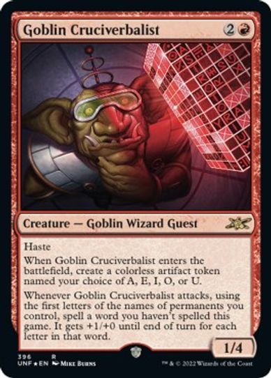 Goblin Cruciverbalist (Galaxy Foil) (396) [Unfinity]