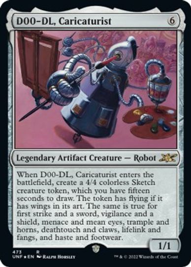 D DL, Caricaturist (Galaxy Foil) (473) [Unfinity]