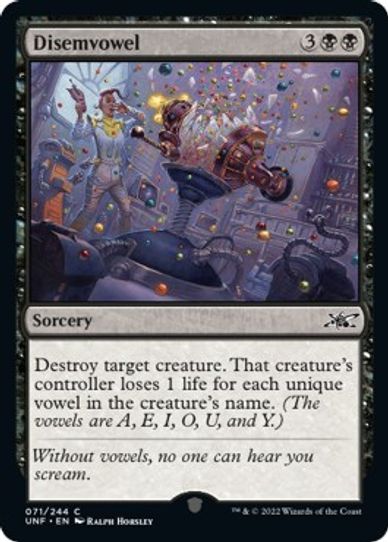 Disemvowel (71) [Unfinity]