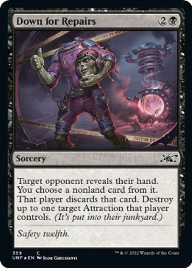 Down for Repairs (Galaxy Foil) (359) [Unfinity]