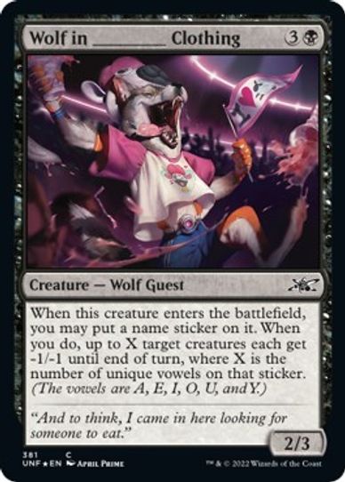 Wolf in ______ Clothing (Galaxy Foil) (381) [Unfinity]