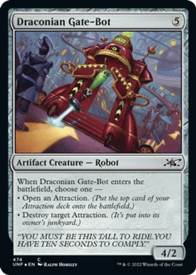 Draconian Gate Bot (Galaxy Foil) (474) [Unfinity]