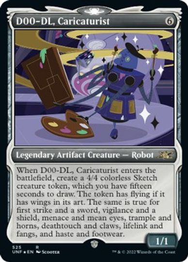 D DL, Caricaturist (Showcase) (Galaxy Foil) (525) [Unfinity]