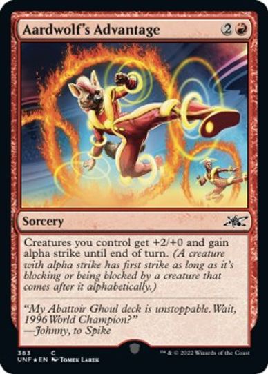 Aardwolf's Advantage (Galaxy Foil) (383) [Unfinity]