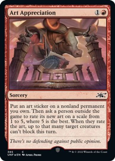 Art Appreciation (Galaxy Foil) (385) [Unfinity]