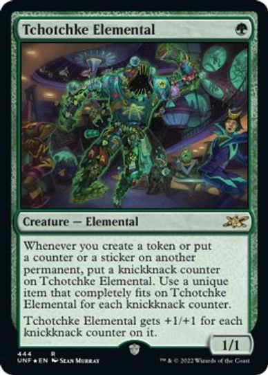 Tchotchke Elemental (Galaxy Foil) (444) [Unfinity]