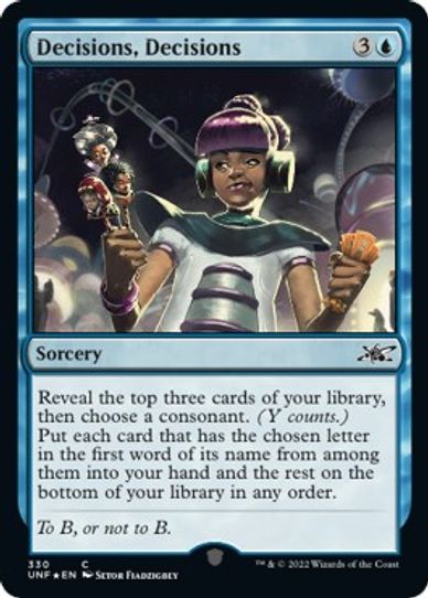 Decisions, Decisions (Galaxy Foil) (330) [Unfinity]