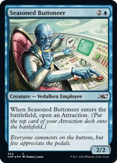 Seasoned Buttoneer (Galaxy Foil) (344) [Unfinity]