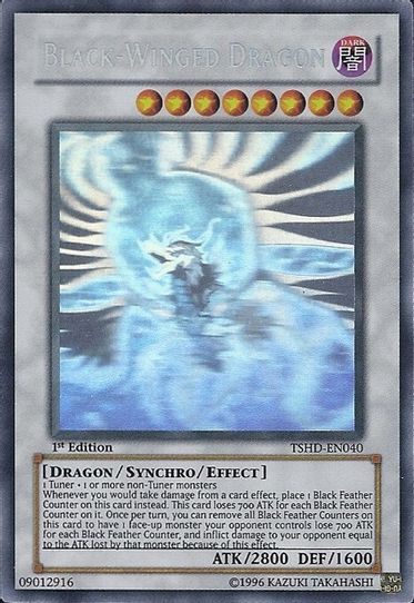 Black-Winged Dragon (Ghost Rare) (TSHD-EN040) [The Shining Darkness]