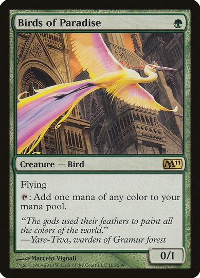 Birds of Paradise (165) [Magic 2011 (M11)]