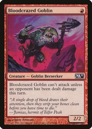 Bloodcrazed Goblin [Magic 2011 (M11)]