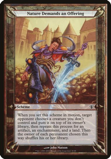 Nature Demands an Offering (Archenemy) [Oversize Cards]