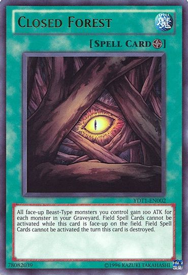Closed Forest (D's Duel Transer) (YDT1-EN002) [Yu-Gi-Oh! Video Game Promotional Cards]