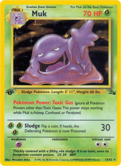 Muk (13/62) [Fossil 1st Edition]