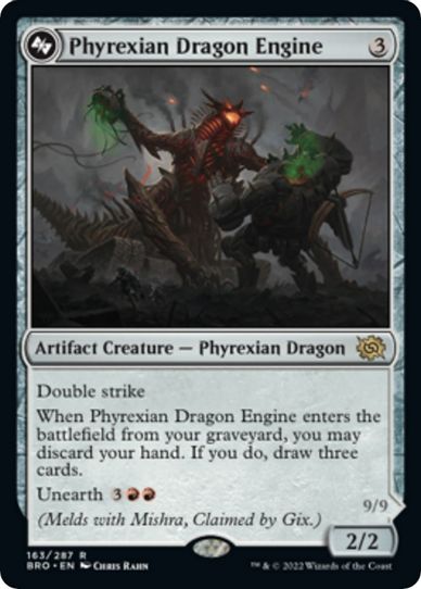 Phyrexian Dragon Engine (163) [The Brothers War]