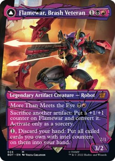Flamewar, Brash Veteran (Shattered Glass) (24) [Universes Beyond Transformers]