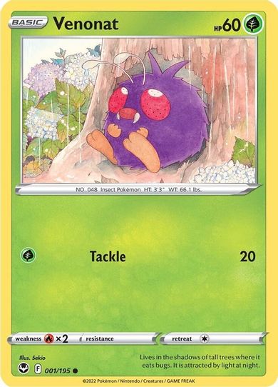 Venonat (001/195) [Sword & Shield Silver Tempest]
