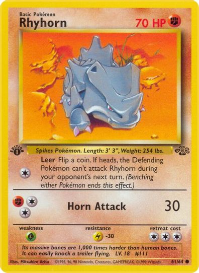 Rhyhorn (61/64) [Jungle]