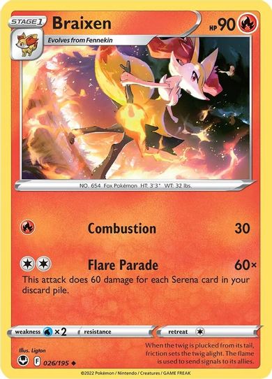 Braixen (026/195) [Sword & Shield Silver Tempest]