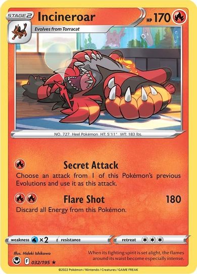 Incineroar (032/195) [Sword & Shield Silver Tempest]