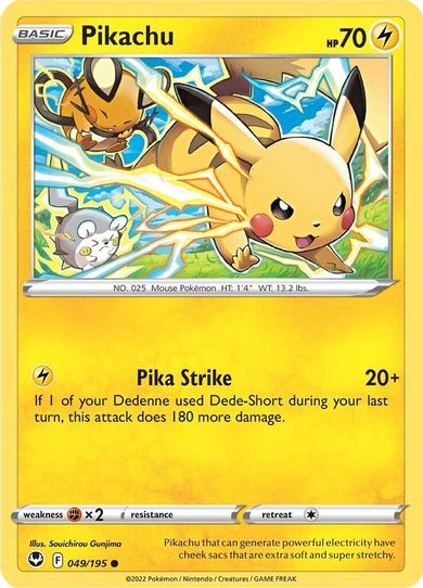 Pikachu (049/195) [Sword & Shield Silver Tempest]