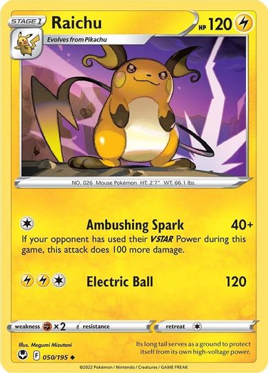 Raichu (050/195) [Sword & Shield Silver Tempest]