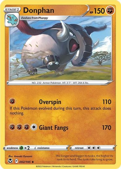 Donphan (092/195) [Sword & Shield Silver Tempest]
