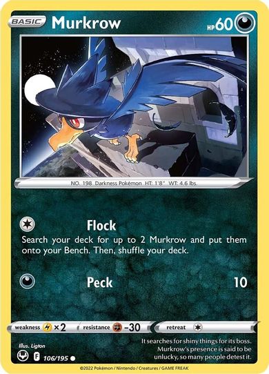 Murkrow (106/195) [Sword & Shield Silver Tempest]