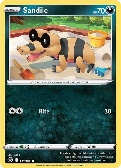 Sandile (111/195) [Sword & Shield Silver Tempest]