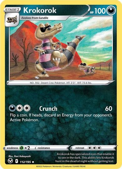 Krokorok (112/195) [Sword & Shield Silver Tempest]