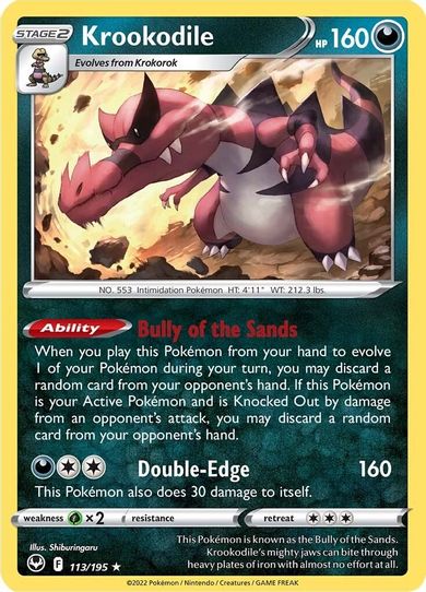 Krookodile (113/195) [Sword & Shield Silver Tempest]