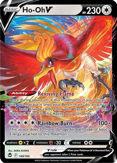 Ho Oh V (140/195) [Sword & Shield Silver Tempest]