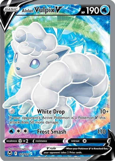 Alolan Vulpix V (Full Art) (173/195) [Sword & Shield Silver Tempest]