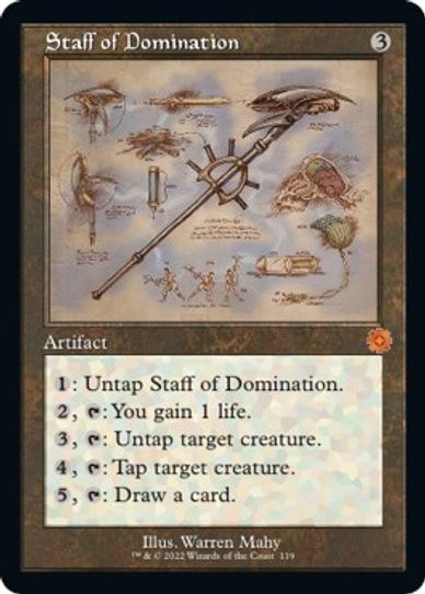 Staff of Domination (Schematic) (119) [Brothers War Retro Frame Artifacts]