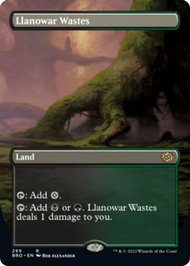 Llanowar Wastes (Borderless) (299) [The Brothers War]