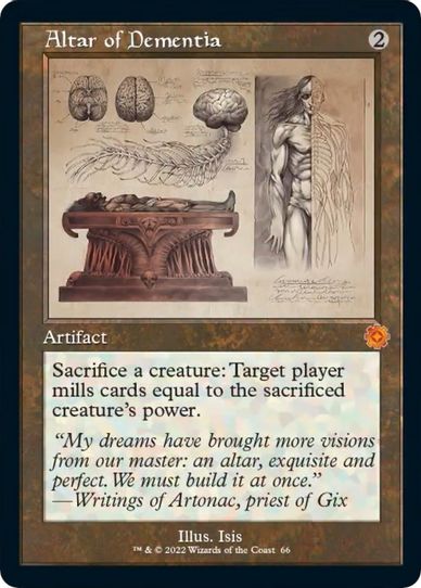 Altar of Dementia (Schematic) (66) [Brothers War Retro Frame Artifacts]