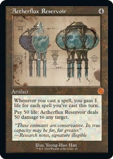 Aetherflux Reservoir (Schematic) (65) [Brothers War Retro Frame Artifacts]