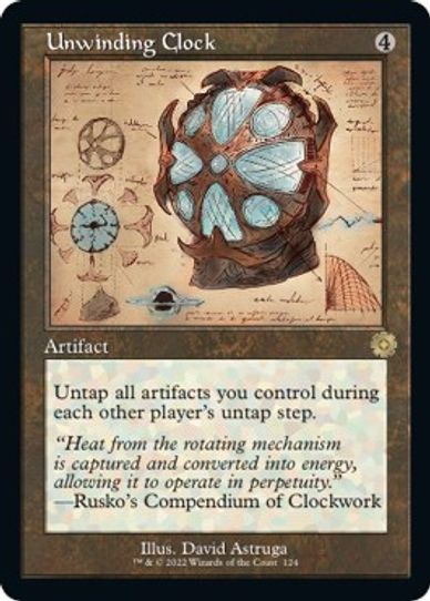Unwinding Clock (Schematic) (124) [Brothers War Retro Frame Artifacts]