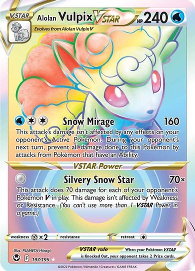 Alolan Vulpix VSTAR (Secret) (197/195) [Sword & Shield Silver Tempest]