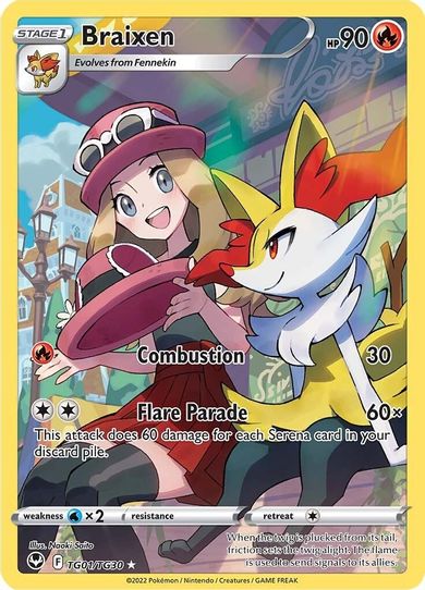 Braixen (TG01/TG30) [SWSH12: Silver Tempest Trainer Gallery]