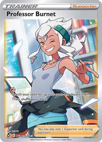 Professor Burnet (TG26/TG30) [SWSH12: Silver Tempest Trainer Gallery]
