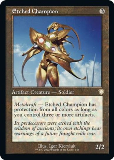 Etched Champion (140) [Commander The Brothers War]