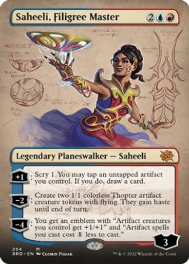Saheeli, Filigree Master (Borderless) (294) [The Brothers War]