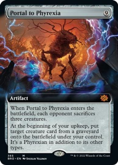 Portal to Phyrexia (Extended Art) (365) [The Brothers War]