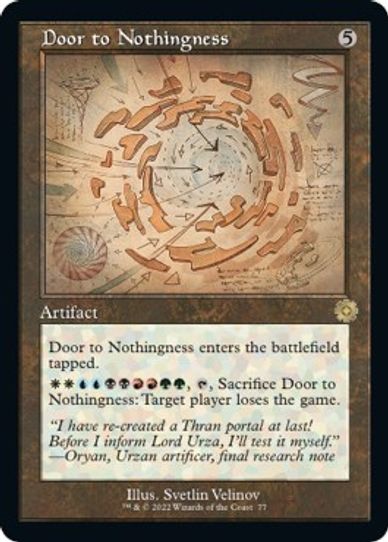 Door to Nothingness (Schematic) (77) [Brothers War Retro Frame Artifacts]