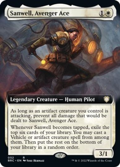 Sanwell, Avenger Ace (Extended Art) (52) [Commander The Brothers War]