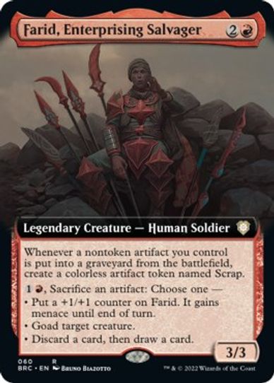 Farid, Enterprising Salvager (Extended Art) (60) [Commander The Brothers War]