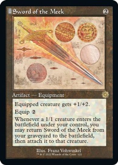 Sword of the Meek (Schematic) (122) [Brothers War Retro Frame Artifacts]