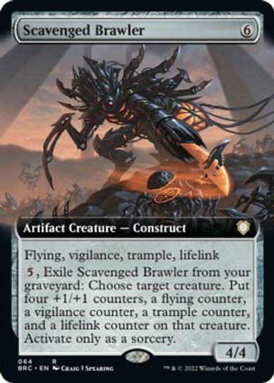 Scavenged Brawler (Extended Art) (64) [Commander The Brothers War]