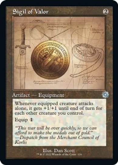 Sigil of Valor (Schematic) (116) [Brothers War Retro Frame Artifacts]